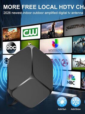 HD Digital TV Antenna - 4K 1080P Smart TV Receiver - Easy Setup